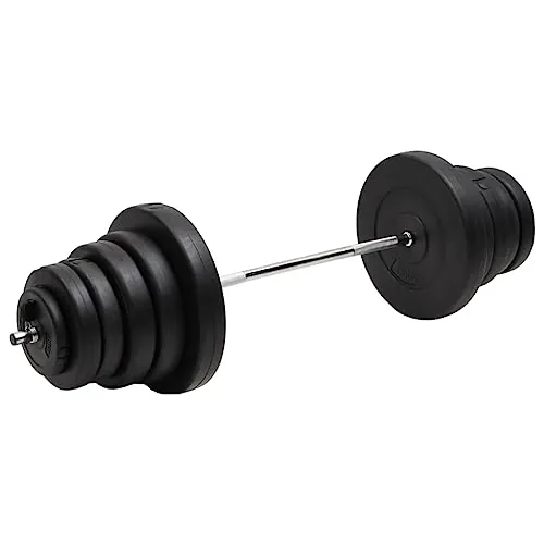 vidaXL Mancuerna con Discos Pesas Entrenamiento Levantamiento Fitness Culturismo Corporal Musculación Ejercicio Deporte Gimnasio Casa 90 kg