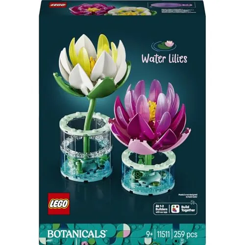 LEGO Botanicals Nenúfares 11511 | Juguetes para niñas de 9+ años, set de flores artificiales, kit de manualidades, regalo de cumpleaños, 259 piezas