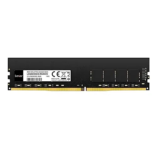 Lexar UDIMM RAM DDR4 16GB 3200 MHz, 288-Pin U-DIMM PC Memoria RAM, Memoria de Computadora de Alto Rendimiento, Actualización de Módulo RAM de PC, CL22-22-22-52 1.2V