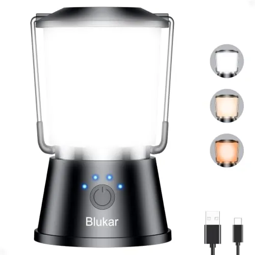 Blukar Lámpara Camping Recargable, Portátiles Superbrillante Luz Camping