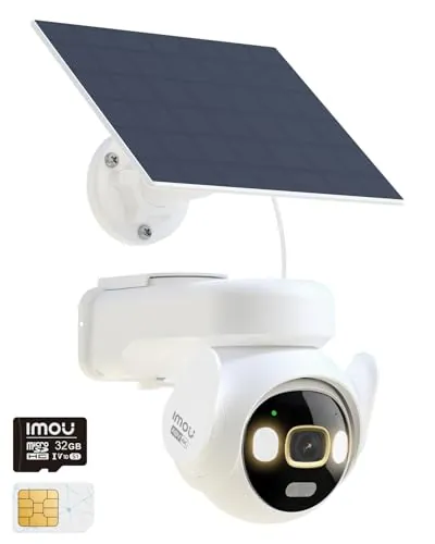 Imou 4K 8MP 4G LTE Camara Vigilancia WiFi Exterior, Grabación AOV 24/7