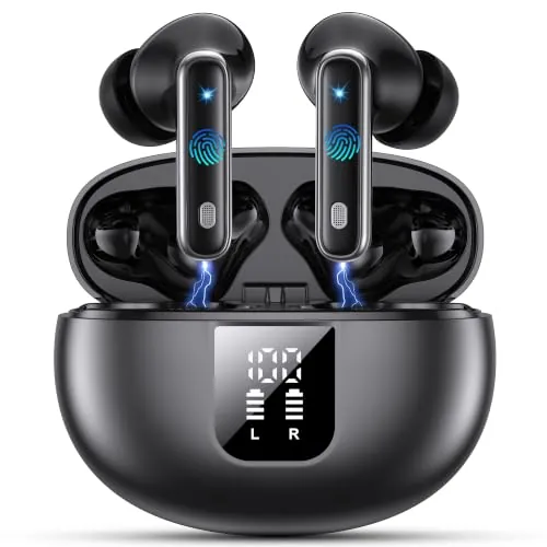 EUQQ Auriculares Inalambricos Bluetooth 6.1, Ajuste Cómodo, 6 mics ENC, 36H