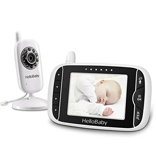 HelloBaby HB32 Camara Vigilancia Bebe Inalámbrico sin WiFi | Vigilancia de la Temperatura de Visión Nocturnay 2 Way Talkback System Sólo Movimiento