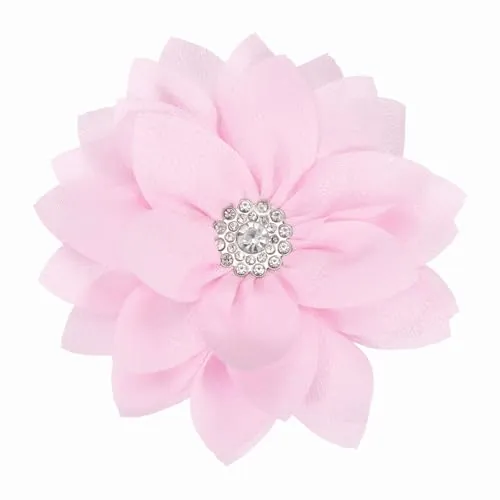 PATIKIL Elegante Broche De Flor Para Mujeres, Broche De Solapa De Flor De Tela Con Cristales Para Regalo De Boda Fiesta Traje Ropa Sombrero Vestido Abrigo Accesorios, Rosa