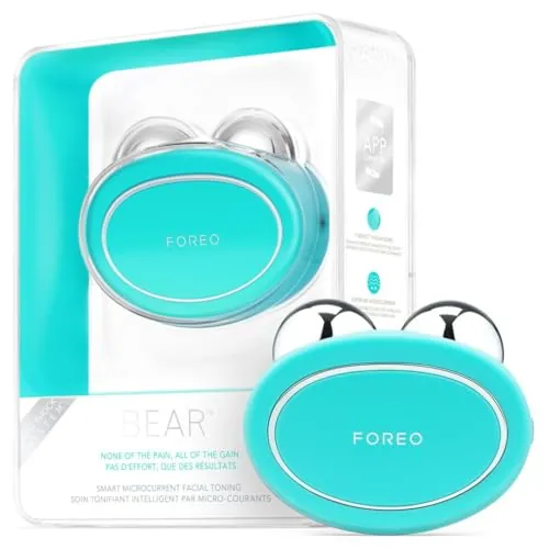 FOREO Bear Microcurrent Dispositivo facial - Herramienta de escultura facial - Lifting facial instantáneo - Firme y contorno - No invasivo - Aumenta la absorción de productos para el cuidado de la