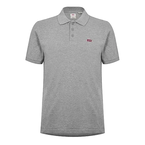Levi's Housemark Polo Camiseta, Medium Grey Heather, L Hombre