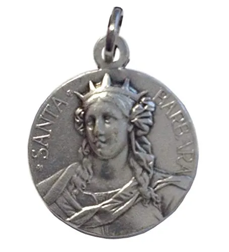 Medalla de Santa Bárbara - Patrona del Cuerpo de Bomberos - Made in Italy