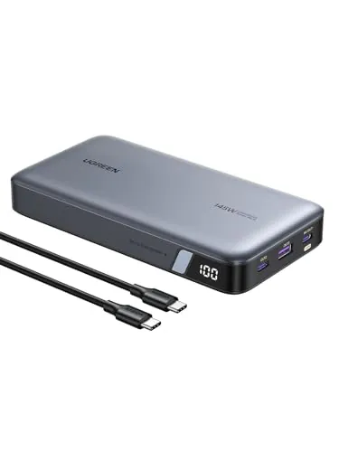 UGREEN Nexode 145W Power Bank 25000mAh Batería Externa USB C Carga Rápida PD3.1 140W 3 Puertos Cargador Portátil PC LED Compatible con iPhone 17 16 15 14 Plus Pro MAX Air Galaxy S25 S24 MacBook iPad