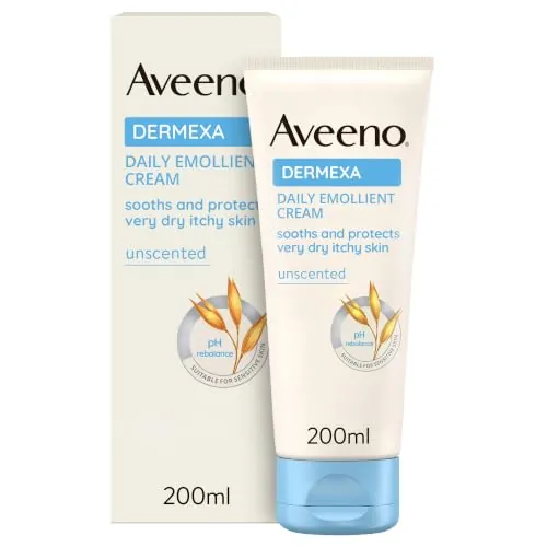 Aveeno Dermexa Crema Emoliente Diaria para Piel Atópica y Muy Seca, 200 ml