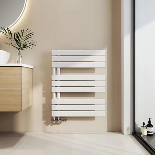 EMKE Toallero Baño Radiador Plano, 762 x 600 mm, Blanco,479 W