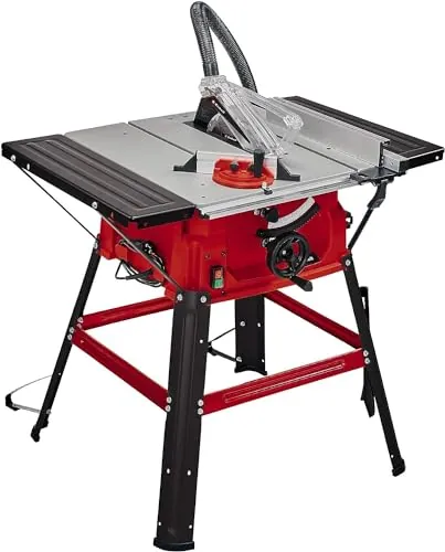 Einhell Mesa de corte TC-TS 2025/2 U (máx. 2.000 W, ajuste de la altura/inclinación de la hoja de sierra de precisión, tope-guía paralelo, tope-guía angular +/- 60°), Color Negro