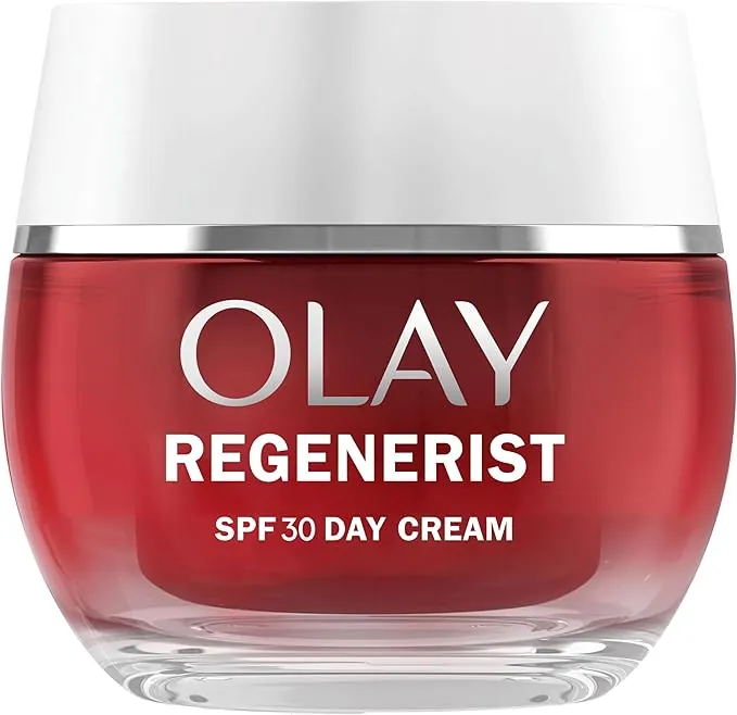 Olay Regenerist Crema Facial de Día SPF30. Hidratante Antiarrugas y Reafirmante Activa con Protección Solar SPF30, Niacinamida Antiedad y Péptidos. Regenera, Reafirma e Hidrata. No Grasa. 50 ml
