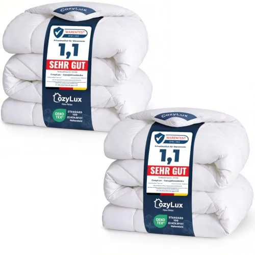 CozyLux Pack de 2 Edredones 155x220 cm Blancos, Edredón para Cama 90