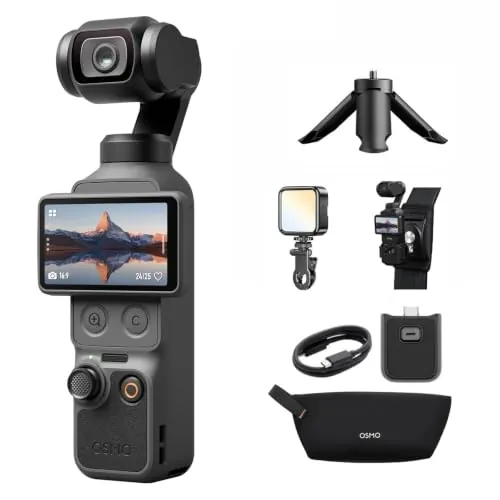 DJI Osmo Pocket 4, cámara vlog de Bolsillo con estabilizador y Zoom 2×