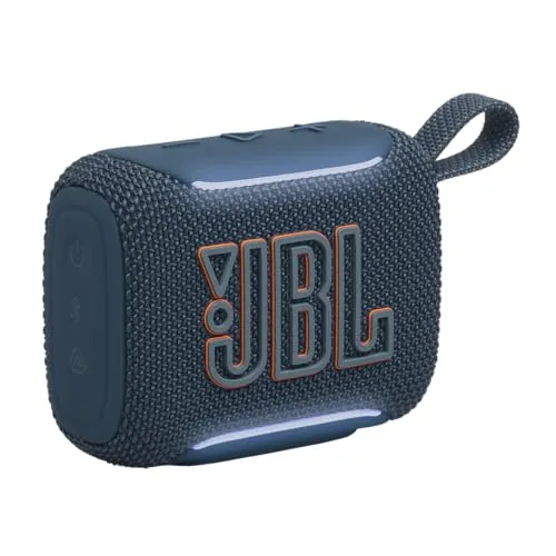 JBL GO 5 Altavoz Bluetooth ultraportátil con Sonido Big JBL Pro y Graves Fuertes, emparejamiento AirTouch, diseño Impermeable y Tiempo de reproducción de 10 Horas, Color Azul