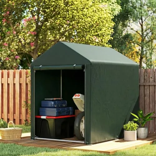 Outsunny Carpa de Jardín Exterior 2 Habitaciones 1,2x1,8x1,65 m Verde