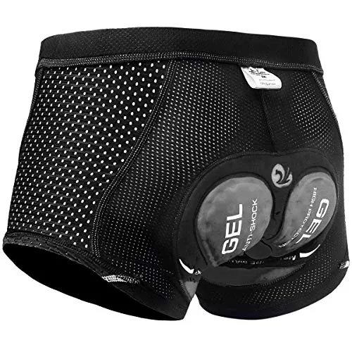 X-TIGER Hombres Ropa Interior de Bicicleta con 5D Gel Acolchado MTB Boxer Ciclismo Pantalones Cortos