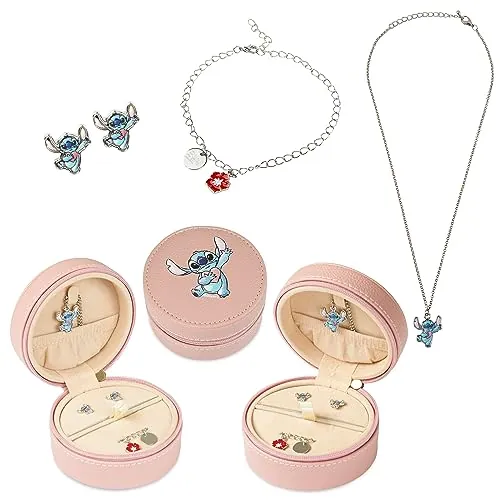 Disney Juegos de Joyas para Niña Pulsera Niña Aretes Pendientes Accesorios (Set de joyería)