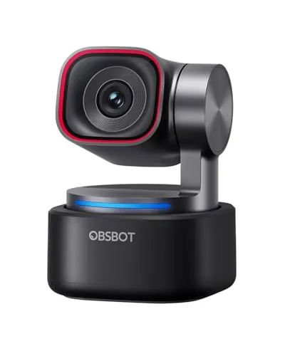 OBSBOT Tiny 3 AI-Powered Spatial Audio 4K Webcam, AI Tracking PTZ Cámara