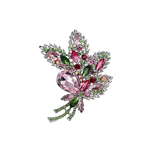 Oenothera Broches De Bisuteria, Broche Flor, Broches Para Ropa Mujer, para la asistencia diaria a banquetes, fiestas, cenas, etc, haciendo de la mujer un punto brillante(Rosa)