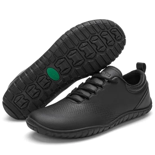 SAGUARO Zapatillas Barefoot Hombre, Zapatillas Minimalistas Antideslizantes Ligeros, Sintético Zapatos Barefoot para Caminar al Aire Libre Casual Negro,Gr.40
