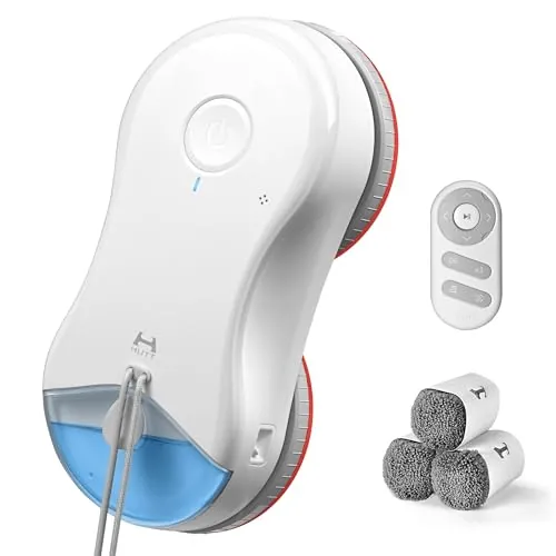 HUTT S55 Pro Robot Limpiacristales con Almohadillas 3D Flotantes, Succión hasta 6500Pa, Pulverización HydroJet, Navegación Slam 4.0, Depósito 80ml, Sistema de Seguridad Multicapa
