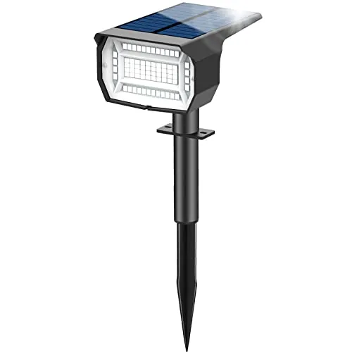 LOTMOS 72 LED Luces Solares LED Exterior Jardin Impermeable IP67 Focos Solares Lampara Luz Solar Exterior para Patio,Caminos,Terraza,Suelo,Calzada,Piscina,Césped,Carril,Camping