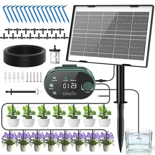 KINEVI Sistema de Riego Solar para Jardín 3W