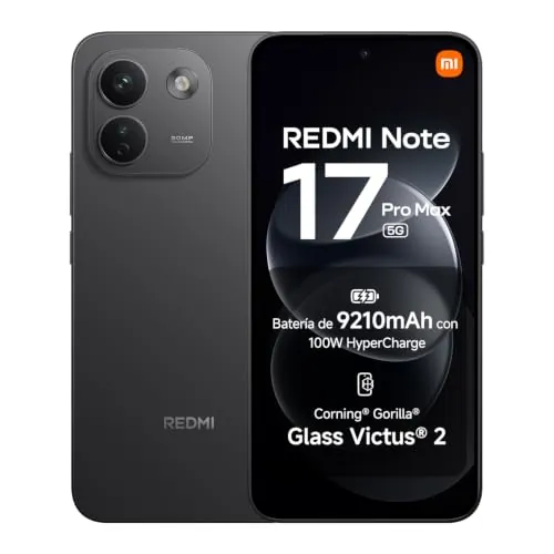 REDMI Note 17 Pro MAX 5G, Smartphone 8+256GB, Negro, batería de 9210mAh