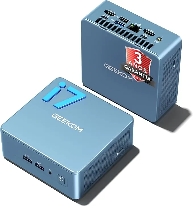 GEEKOM [Mejor Mini PC 2025 - WinCentral Mini PC IT13 con Intel i7-13620H (3 Años de Garantía) 16GB RAM y 1TB SSD, Mini Ordenador con Windows 11 Pro |6 × USB |8K 120Hz |para Aplicaciones Profesionales