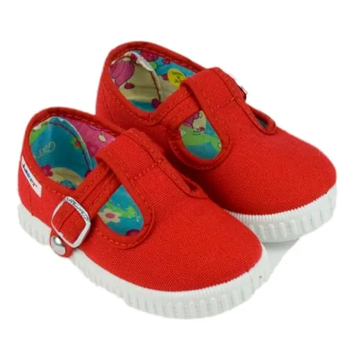 javer 61 - Sandalia Hebilla Lona Bebé niño Color: Rojo Talla: 22