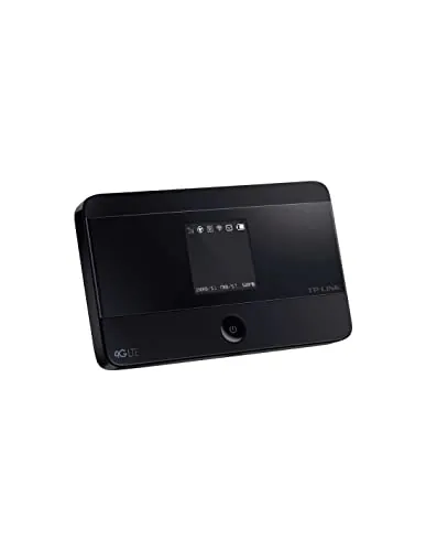TP-Link M7350 - Router 4G (CAT4) Wi-Fi Portátil, MiFi, Pantalla a Color, 150 Mbps, Batería 2000 mAh (8h), Conexión 10 Dispositivos Simultáneamente, Fácil Configuración, Color Negro
