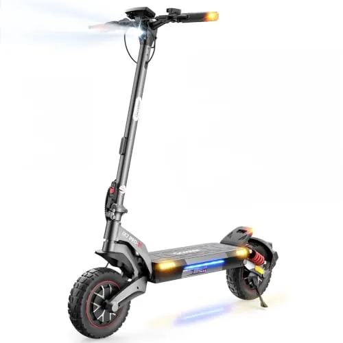 iScooter Patinete Eléctrico Adultos Todoterreno iX7 Pro Homologado DGT, 500W*2 Doble Motor, 15AH Batería, Autonomía 55-70KM, Cerradura Electrónica, Smart App, Carga 150 kg, 4 Modos de Velocidad 10"