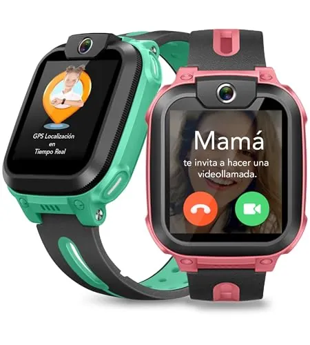 imoo Z1 Reloj Inteligente Niño 4G, Reloj Niño con Videollamada, Reloj GPS Niños con Llamada, Chat, SOS, Smartwatch Niños con Class Mode, Waterproof IPX8, Relojes Niña Watch -Verde