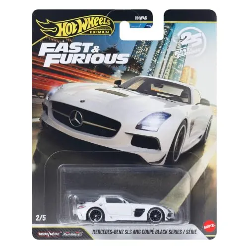 Hot Wheels Fast & Furious Coche Mercedes Benz AMG SLS Black Series F7