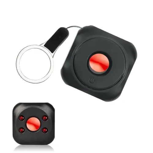 Detector de Cámaras Ocultas, Detector de Errores, Escáner Infrarrojo Antiespía, Detector de Cámaras Portátil para Hoteles, Casas, Oficinas, Viajes, Vestuarios y Baños - Proteja su Privacidad (Negro)