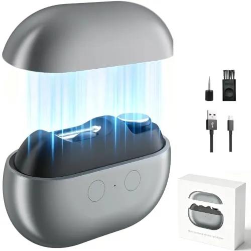 Cortauñas Eléctrico Mejorado 2026 3‑en‑1 Automático con Luz LED, Sensor de Seguridad y Almacenamiento de Polvo, Bajo Ruido Recargable para Bebés, Mayores y Adultos