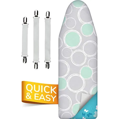 smart&gentle Funda Tabla de Planchar 5 Capas, Ajustable, refleja el Calor y Vapor, para Tablas de Planchar de hasta 125x45 cm