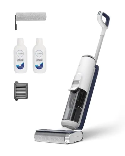 Tineco iFLOOR 5 Breeze Complete Aspiradora/Limpiadora de Suelos en Seco y Mojado, Limpieza en Un Solo Paso para Suelos Duros, Limpieza de Bordes, Autolimpieza Automática, Diseño Ligero e Inalámbrico
