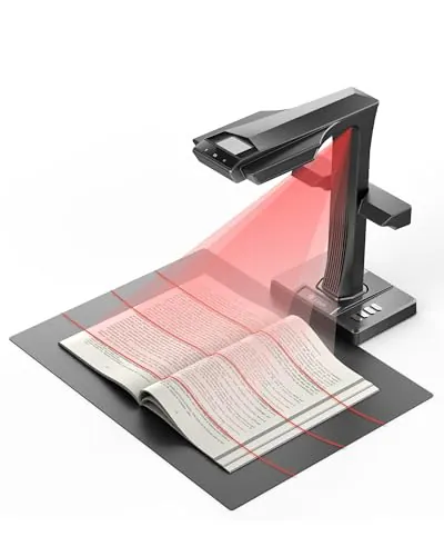 Escáner de Documentos CZUR ET MAX, escáner Profesional de Libros con cámara UHD de 38 MP, aplanamiento automático láser, escáner A3/A4 para escuelas y oficinas, Compatible con Windows/macOS/Linux