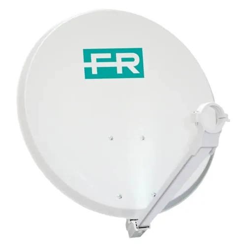 FRACARRO Antena Parabólica Offset de Acero de 80 cm – Soporte de Disco de Material Compuesto y Kit de Montaje (ZO80SC - 287404) Incluido – Alta Recepción HD, (P80APN)