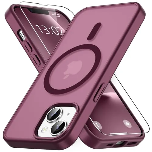 Vansdon Funda Magnética para iPhone 13 / iPhone 14-Burdeos