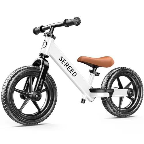 SEREED Bicicleta sin Pedales Niños 2 años, Ajustable, Regalos Infantiles | Bicicleta sin Pedales para Niños de 2 a 5 años, Placa Personalizable Con Pegatinas, Juguetes de Cumpleaños para de 2 a 3 años