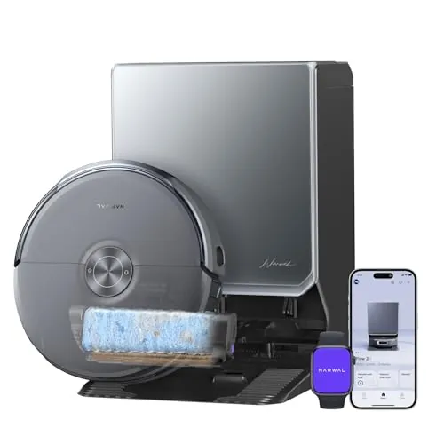 NARWAL Flow 2 Robot Aspirador y Fregasuelos 31,000 Pa, Track Mop, Negro