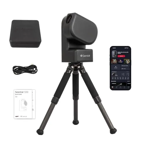 ZWO Seestar S50 - Telescopio Digital Inteligente Todo en Uno con Autofoco Portátil para Principiantes y Usuarios Experimentados - Caja Abierta en Estado Como Nuevo