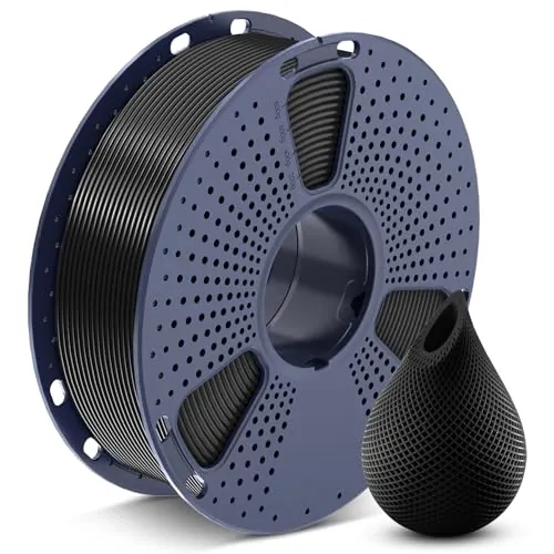 SUNLU Filamento PETG Negro 1.75mm 1KG, PETG Filamento Impresora 3D