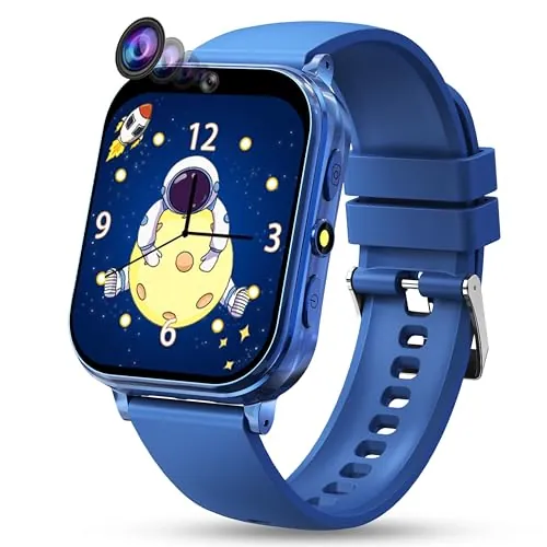 KALINCO Reloj Inteligente Niños, Reloj Niño con 31 Juegos, Smartwatch Hombre Mujer, Podómetro, Despertador, Modo Escuela, Cámara, Música, Linterna, Grabación,Regalos para Niños y Niñas 5+ años