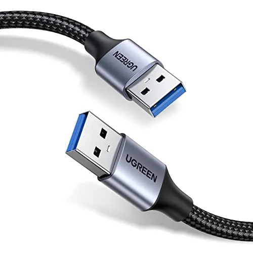 UGREEN Cable USB 3.0 a Tipo A Macho Conexión Alta Velocidad 5Gbps, 2M | Compatible con Ordenador, Portátil, Disco Duro SDD, Base Refrigeradora, DVD, Webcam, Cámaras, Módems