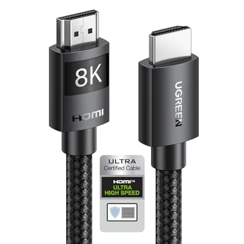 UGREEN Cable HDMI 2.1 Certificado 10K 8K 60Hz 4K 120Hz 48Gbps (2M)
