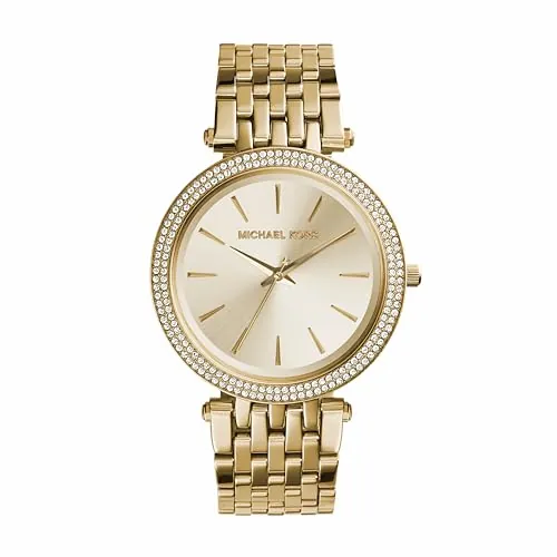 Michael Kors - Darci con Correa de Acero Inoxidable en Tono Dorado para Reloj de Mujer MK3191
